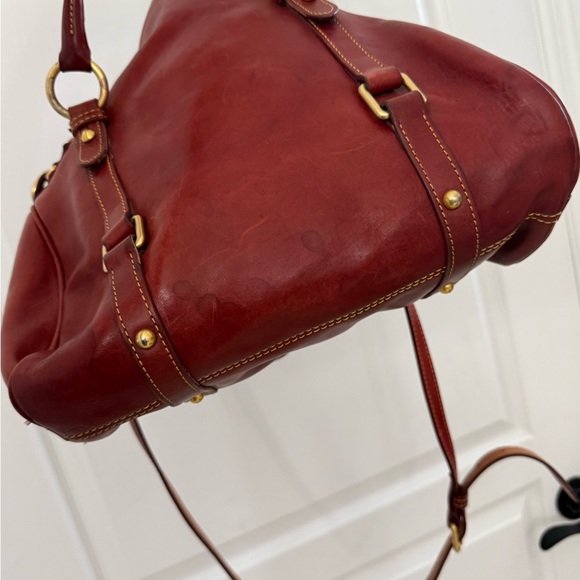 SOLD DONT BUY Dooney & Bourke Burgundy Brown Leather Satchel - Picture 6 of 6